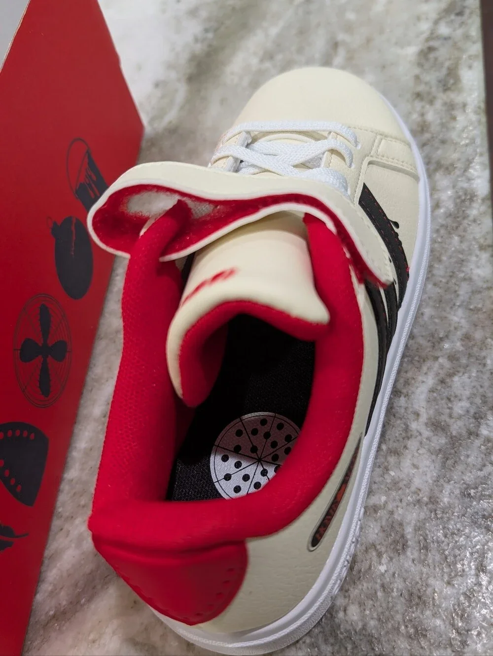 Adidas Special Edition Home Alone Kids Cream & Black Classic  Sneakers